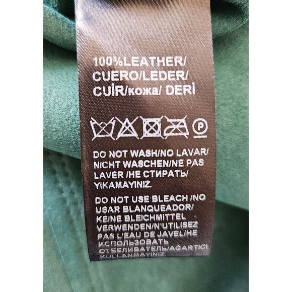 Ron Tomson Los Angeles Men SZ XXL Leather Jacket DK Green Full Snap Pockets NWT - Picture 8 of 9